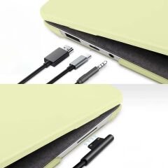 Apple Macbook Air M1 Çip Uyumlu A2337 A1932 A2179 13.3″ Uyumlu Kılıf Vanilla Shield Plastik Kapak Sarı - Sarı
