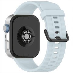 Huawei Watch Fit3 Fit 4 Fit 4 Pro İle Uyumlu GlacierFlex Metal Tokalı Spor Silikon Kordon Mavi