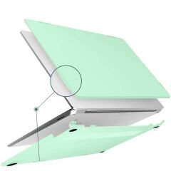 Apple Macbook Air M1 Çip Uyumlu A2337 A1932 A2179 13.3″ Uyumlu Kılıf Vanilla Shield Plastik Kapak Su Yeşili - Su yeşili
