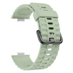 Huawei Watch Fit3 Fit 4 Fit 4 Pro İle Uyumlu GlacierFlex Metal Tokalı Spor Silikon Kordon Yeşil
