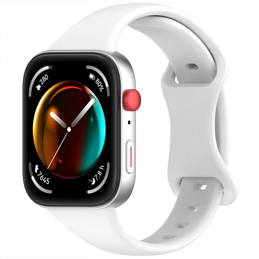 Huawei Watch Fit3 Fit 4 Fit 4 Pro İle Uyumlu İnce Ve Zarif Tasarım Silikon Kordon Kayış Beyaz