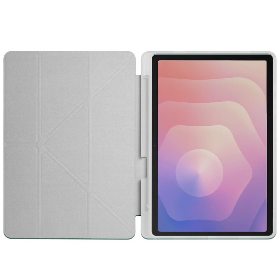Samsung Galaxy Tab S11 11 Inc SM-X730 Üçgen Katlanabilir Kalemlikli Yatay Dikey Standlı Kılıf