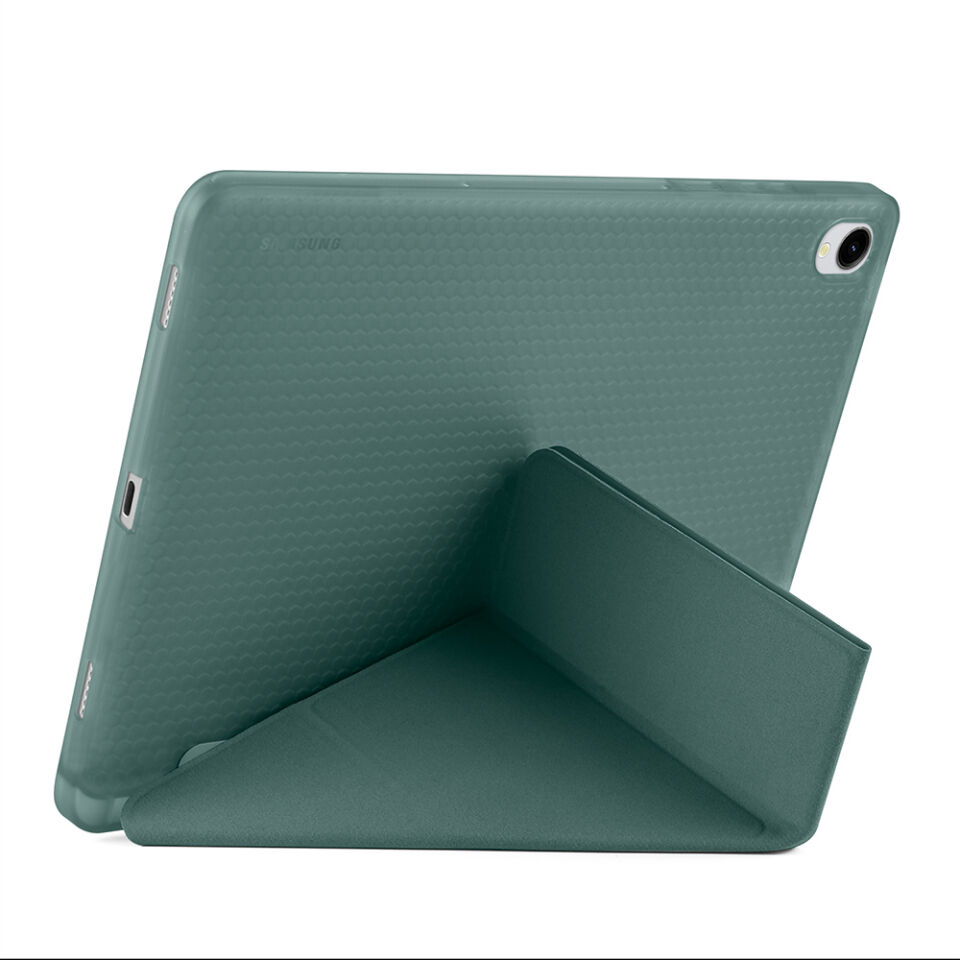 Samsung Galaxy Tab S11 11 Inc SM-X730 Üçgen Katlanabilir Kalemlikli Yatay Dikey Standlı Kılıf