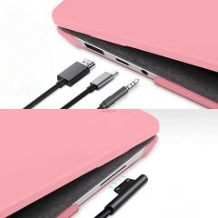 Sneezy Apple Macbook Pro M1 M2 Çip 13.3″ A2338 A2289 İle Uyumlu Kılıf Vanilla Shield Plastik Kapak Pembe - Pembe