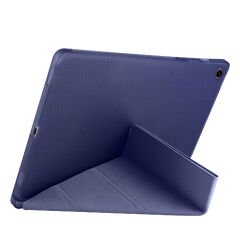 Samsung Tab A9 Plus X210 11 İnç Katlanabilir Kalemlikli Standlı Akıllı Kılıf Lacivert - Lacivert