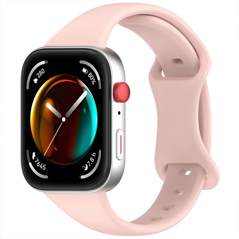 Huawei Watch Fit3 Fit 4 Fit 4 Pro İle Uyumlu İnce Ve Zarif Tasarım Silikon Kordon Kayış Pudra