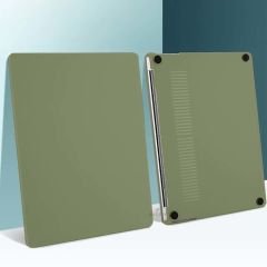 Sneezy Apple Macbook Air M2 Çip A2681 13.6 Inç 2022 Uyumlu Kılıf Vanilla Shield Plastik Kapak Haki - Haki