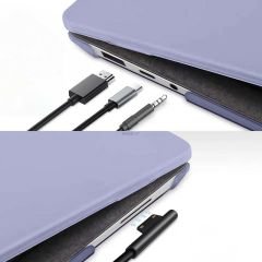 Sneezy Apple Macbook Air M2 Çip A2681 13.6 Inç 2022 Uyumlu Kılıf Vanilla Shield Plastik Kapak Lavanta - Lavanta