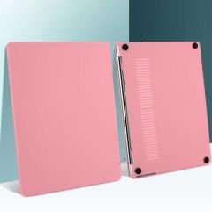 Sneezy Apple Macbook Air M2 Çip A2681 13.6 Inç 2022 Uyumlu Kılıf Vanilla Shield Plastik Kapak Pembe - Pembe