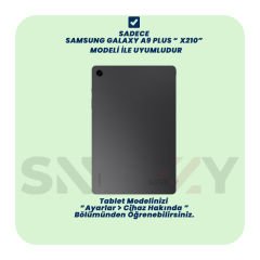 Samsung Tab A9 Plus X210 11 İnç Katlanabilir Kalemlikli Standlı Akıllı Kılıf Siyah - Siyah