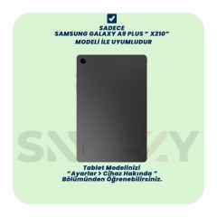 Samsung Tab A9 Plus X210 11 İnç Katlanabilir Kalemlikli Standlı Akıllı Kılıf Turuncu - Turuncu