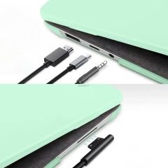 Sneezy Apple Macbook Air M2 Çip A2681 13.6 Inç 2022 Uyumlu Kılıf Vanilla Shield Plastik Kapak Su Yeşili - Su yeşili