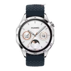 Sneezy Huawei Watch 4 46mm-Watch 4 Pro 22mm Uyumlu Metal Klips Solo Fiberlink Örgü Kordon Mavi Koyu - Mavi Koyu