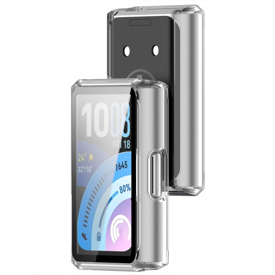 Huawei Band 11 Pro Uyumlu Tam Kapsam Ekranlı Kasa Koruyucu Çerçeveli Koruma Kılıfı Şeffaf