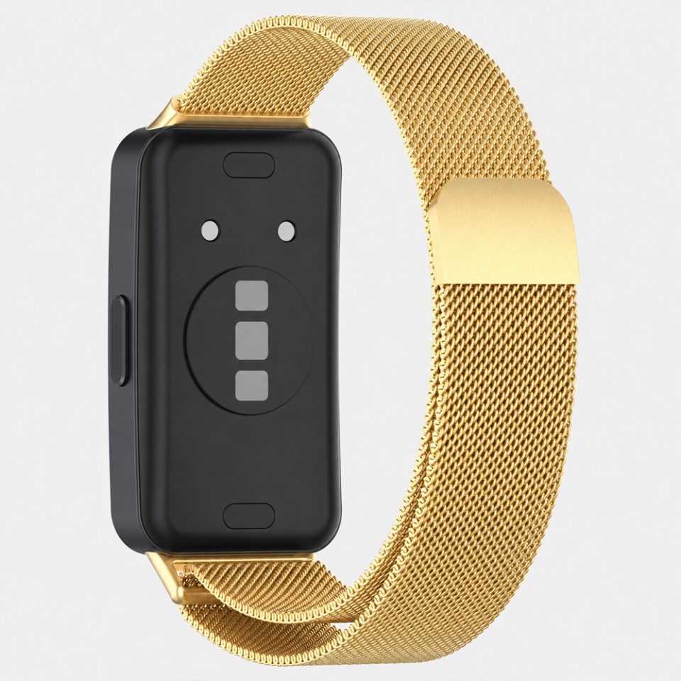Huawei Band 11 / 11 Pro İle Uyumlu Manyetik Milanese Loop Metal Kordon