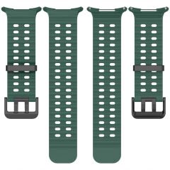 Samsung Galaxy Watch 7 Ultra İle Uyumlu AirFlow Metal Tokalı Yumuşak Soft Silikon Kordon Haki