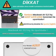 Sneezy Macbook Air M1 Çip Uyumlu A2337 A1932 A2179 13.3″ İle Uyumlu Slate Matte Guard Macbook Kılıfı Koyu Yeşil - Koyu Yeşil