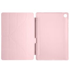 Samsung Tab A8 X200 10.5 İnç Katlanabilir Kalemlikli Standlı Akıllı Kılıf Pembe - Pembe