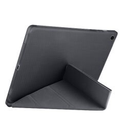Samsung Tab A8 X200 10.5 İnç Katlanabilir Kalemlikli Standlı Akıllı Kılıf Siyah - Siyah
