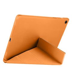 Samsung Tab A8 X200 10.5 İnç Katlanabilir Kalemlikli Standlı Akıllı Kılıf Turuncu - Turuncu
