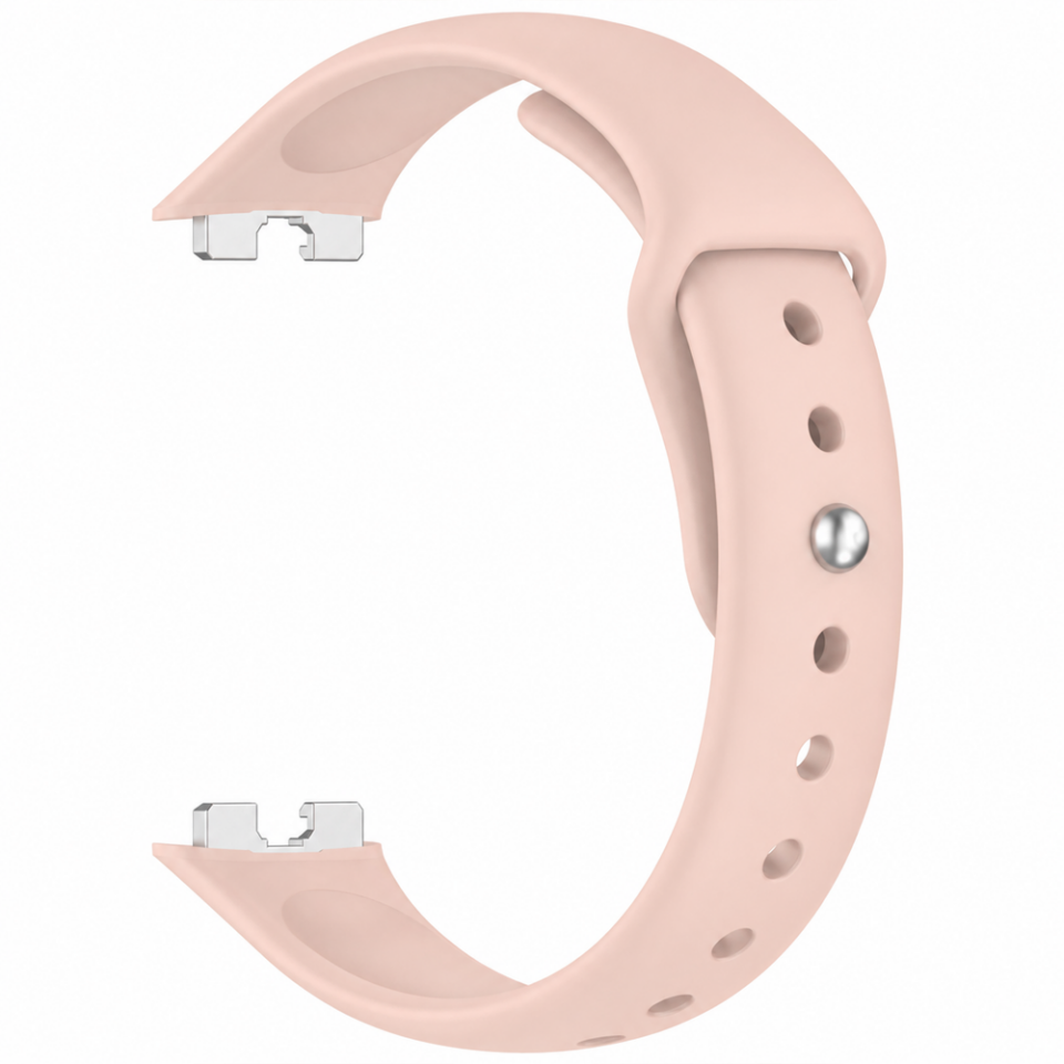 Huawei Band 11 Ve Band 11 Pro Uyumlu Klasik Silikon Kordon Yumuşak Soft Spor Saat Pudra