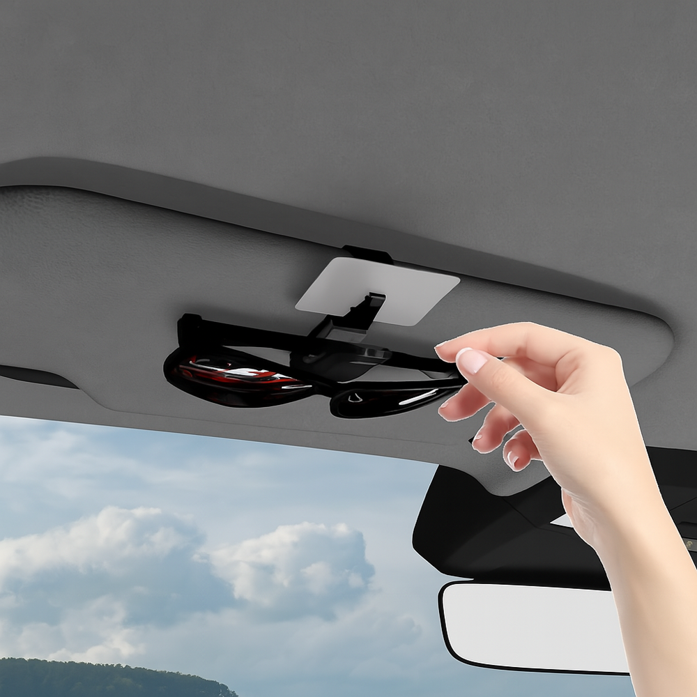 Araç İçi Gözlük Tutucu Kart Tutucu Minimalist Yaylı Klips Oto Gözlük Tutucu