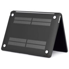 Sneezy Macbook Pro M1 M2 Çip 13.3″ A2338 A2289 İle Uyumlu Slate Matte Guard Macbook Kılıfı Siyah - Siyah