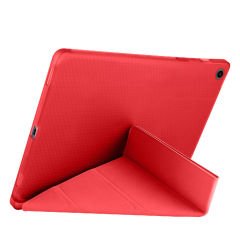 Samsung Tab S6 Lite P610 10.4 İnç Katlanabilir Kalemlikli Standlı Akıllı Kılıf Kırmızı - Kırmızı