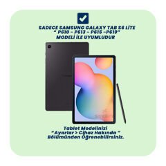 Samsung Tab S6 Lite P610 10.4 İnç Katlanabilir Kalemlikli Standlı Akıllı Kılıf Kırmızı - Kırmızı