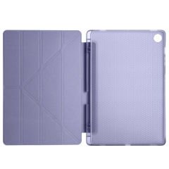Samsung Tab S6 Lite P610 10.4 İnç Katlanabilir Kalemlikli Standlı Akıllı Kılıf Lavanta - Lavanta