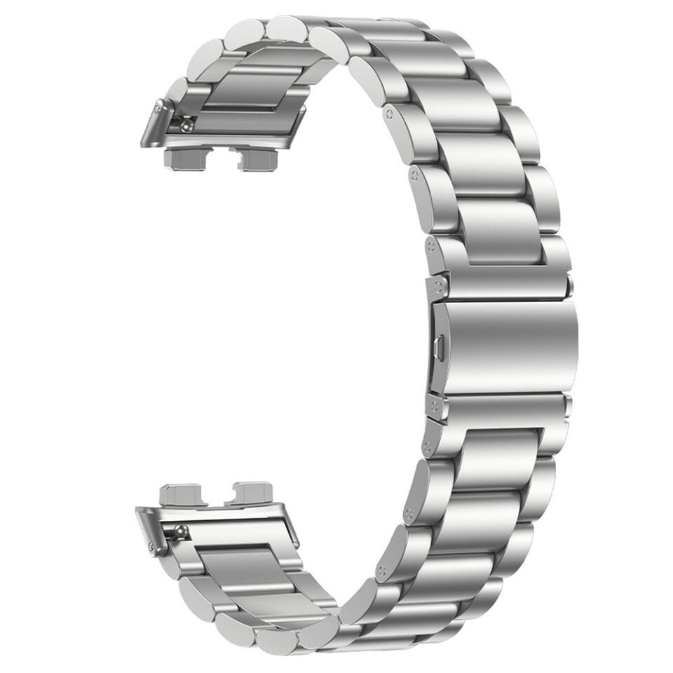 Huawei Band 11 / 11 Pro Uyumlu Kordon Paslanmaz Döküm Çelik Metal Baklalı Kordon