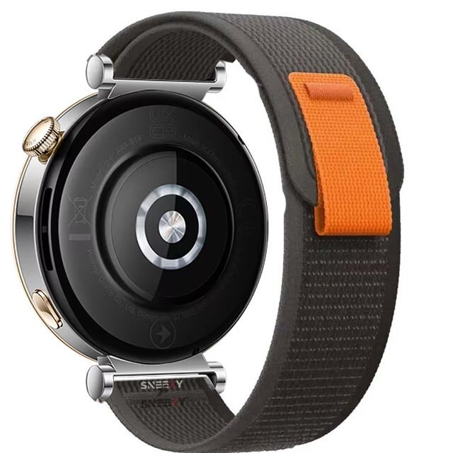 Huawei Watch GT4 41mm Uyumlu Kordon Trail Loop Cırtlı Yumuşak Kumaş Şık Kordon Siyah