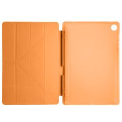 Samsung Tab S6 Lite P610 10.4 İnç Katlanabilir Kalemlikli Standlı Akıllı Kılıf Turuncu - Turuncu