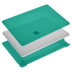 Sneezy Macbook Pro 2021/23 14,2 M1-M2 Çip A2442 A2779 Uyumlu Slate Matte Guard Macbook Kılıfı Koyu Yeşil - Koyu Yeşil