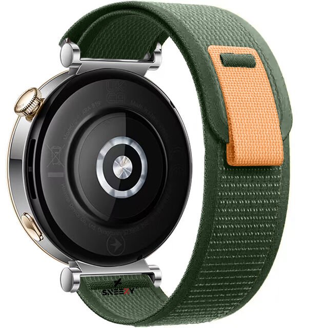 Huawei Watch GT4 41mm Uyumlu Kordon Trail Loop Cırtlı Yumuşak Kumaş Şık Kordon Haki