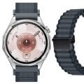 Sneezy Huawei Watch GT6 46mm İle Uyumlu AirFlow Dalgalı Naylon Spor Kordon Metal Tokalı