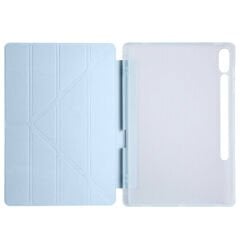 Samsung Galaxy Tab S10 Plus X820 12.4 İnç Katlanabilir Kalemlikli Standlı Akıllı Kılıf Mavi
