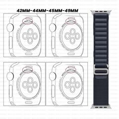 Apple Watch 49mm Ultra Seri Uyumlu Frost Alpine Loop Kordon Koyu Gri