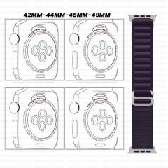Apple Watch 49mm Ultra Seri Uyumlu Frost Alpine Loop Kordon Derin Mor