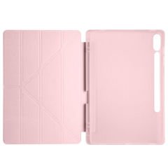Samsung Galaxy Tab S10 Plus X820 12.4 İnç Katlanabilir Kalemlikli Standlı Akıllı Kılıf Pembe