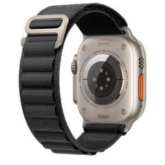 Apple Watch 49mm Ultra Seri Uyumlu Frost Alpine Loop Kordon Siyah