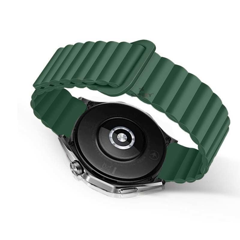 Huawei Watch GT2 Elite-Sport-Classic 46mm-GT2 Pro 22mm Uyumlu Harmony Duo Magnetik Silikon Kordon