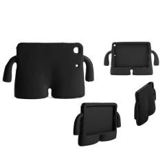 Lenovo Tab M10 FHD Plus TB-X606F Uyumlu KidSafe Silikon Kollu Çocuk Tablet kılıfı Siyah - Siyah