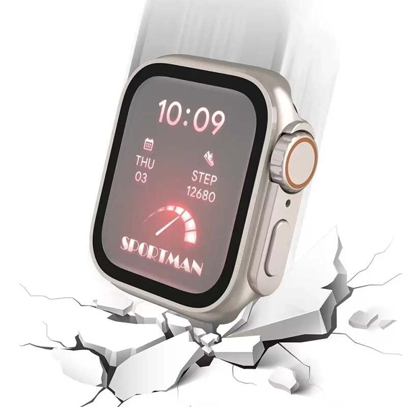 Sneezy Apple Watch 41mm Uyumlu Ultra 49mm Görünüme Dönüştürücü Kasa Ve Ekran Koruyucu