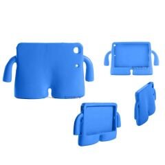 Lenovo Tab M10 FHD Plus TB-X606F Uyumlu KidSafe Silikon Kollu Çocuk Tablet kılıfı Mavi - Mavi