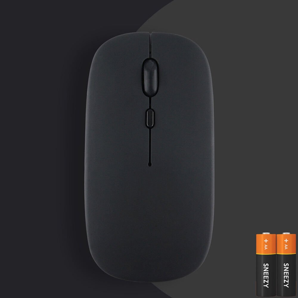 Tüm Apple Macbook İle Uyumlu Pilli Sessiz Mouse Bluetooth Kablosuz Mouse Fare Siyah