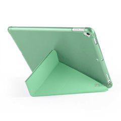 Apple iPad 7.Nesil 10.2 İnç 2019 Uyumlu Üçgen Katlanabilir Kalemlikli Standlı Akıllı Kılıf Yeşil - Yeşil