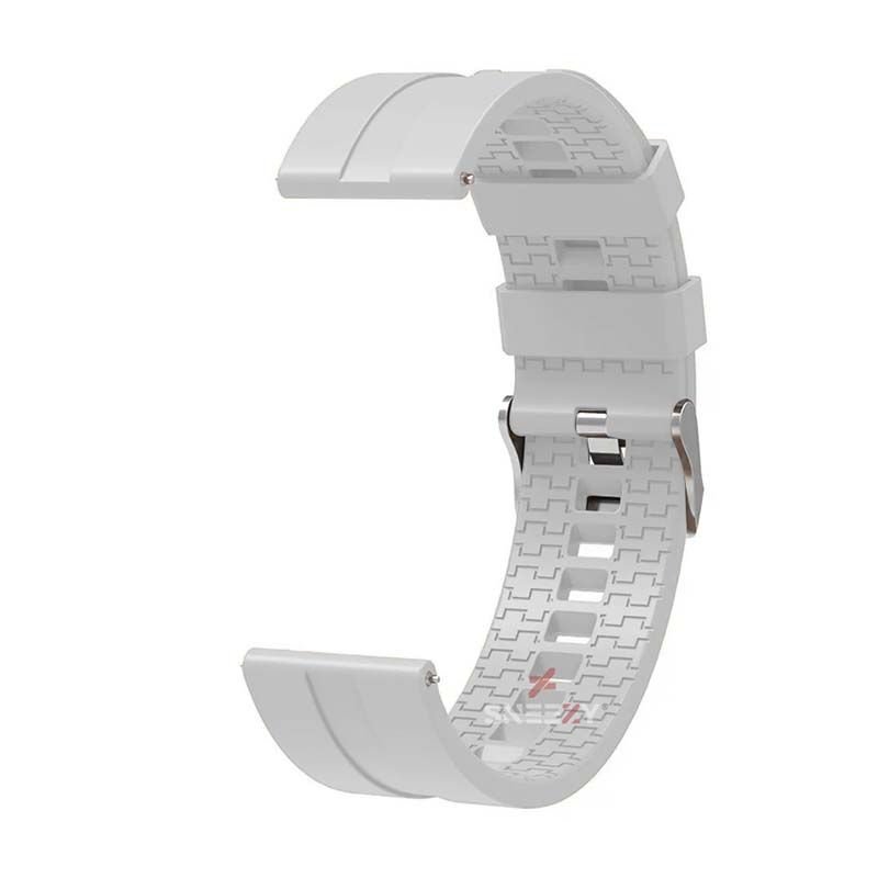 Huawei Watch GT2 Elite-Sport-Classic 46mm-GT2 Pro 22mm Uyumlu NovaGT Supreme Silikon Kordon Beyaz