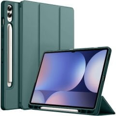 Samsung Galaxy Tab S10 Plus X820 12.4 İnç Kılıf Premium Silikon Kalem Bölmeli Smart Case