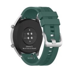 Huawei Watch GT2 Elite-Sport-Classic 46mm-GT2 Pro 22mm Uyumlu NovaGT Supreme Silikon Kordon Haki